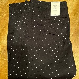 Liz Claiborne 14P black white ankle pants